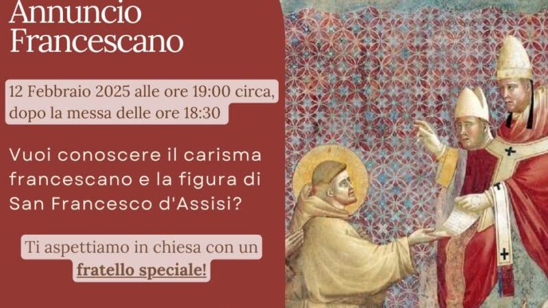 OFS “San Francesco Antonio Fasani” – Annuncio Francescano