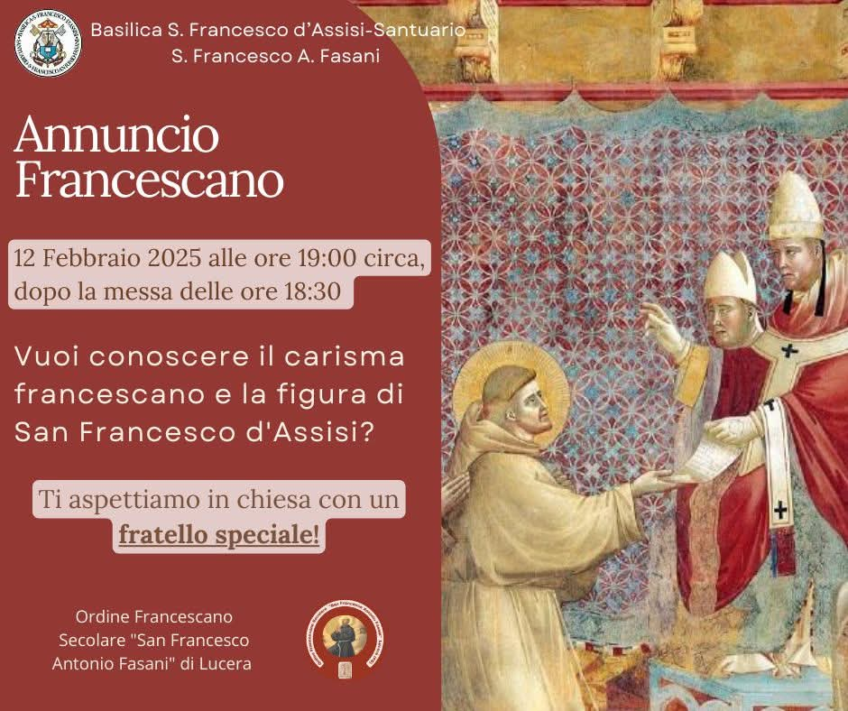 OFS “San Francesco Antonio Fasani” – Annuncio Francescano